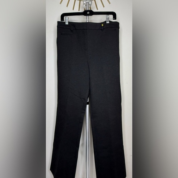 Anne Klein Dark Gray career work pants fully lined with pockets creased size 12 - Picture 3 of 9